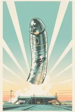 Rocket — Retro space poster