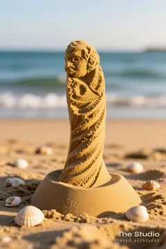 Sand — Beach sand sculpture