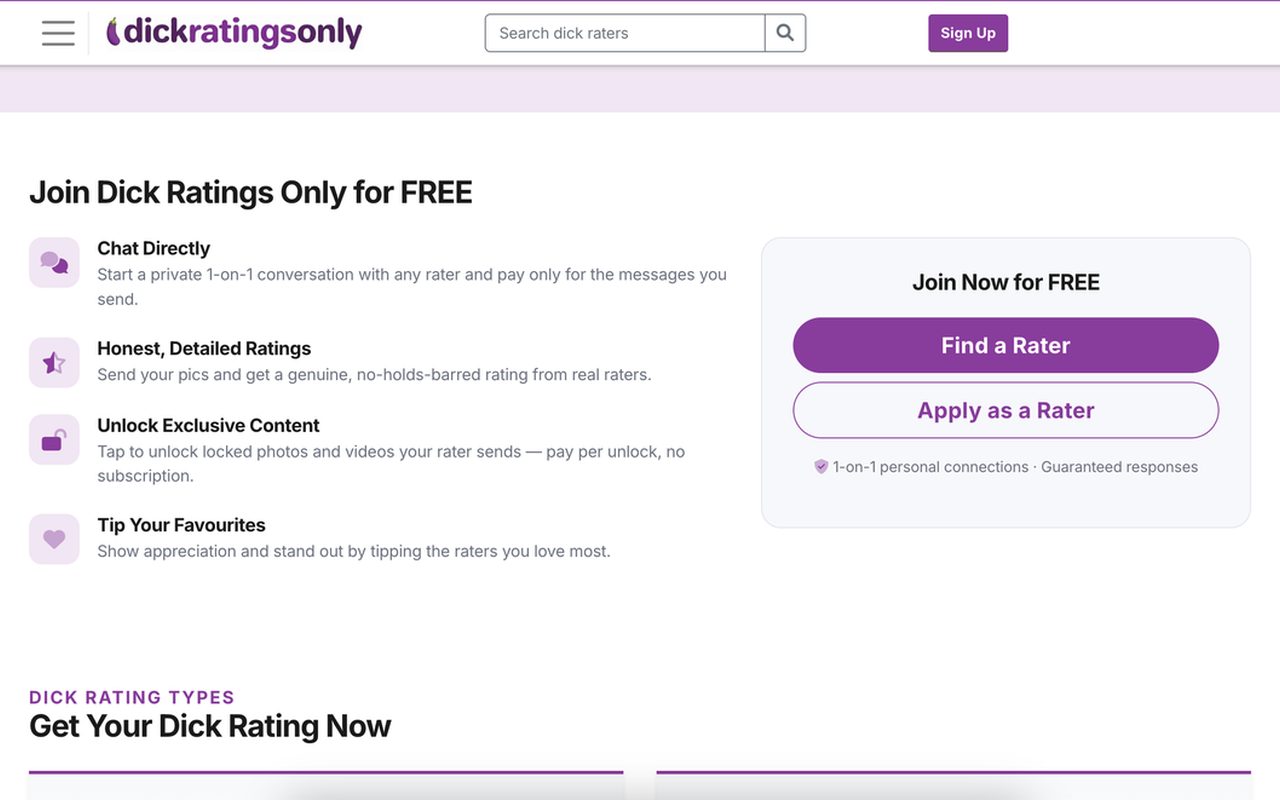 Dick Ratings Only marketplace