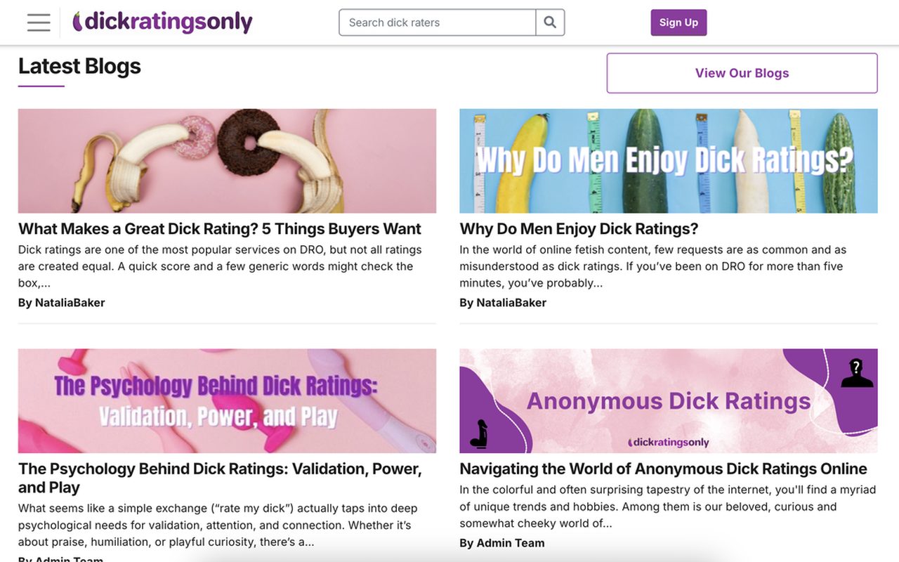 Dick Ratings Only blog