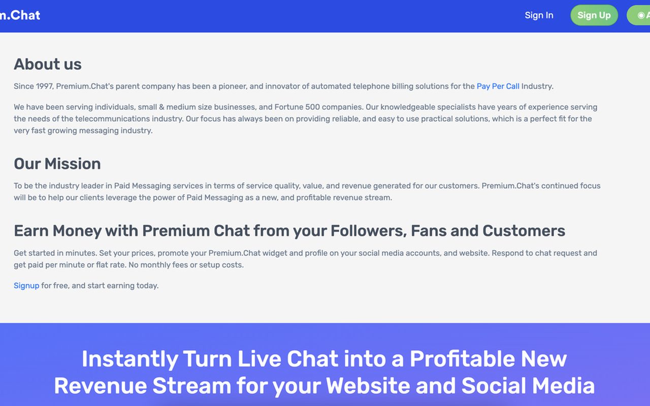 Premium.Chat how it works
