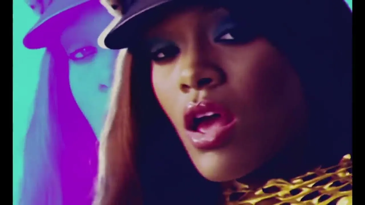 Rude Boy video, frame at 50%
